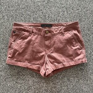 Abercrombie Fitch Shorts Women's Size 27 Rust Pink‎ Mid Rise Cuffed Chino 31 x 3